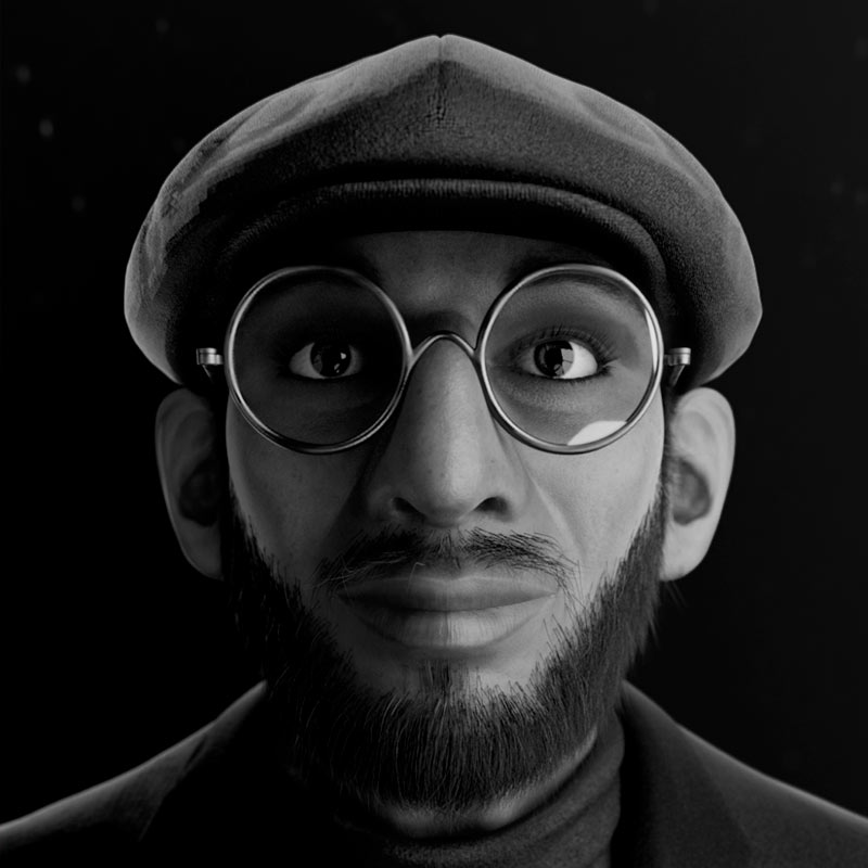 Retrato 3D de personaje estilo caricatura - Escultura digital, retopología y texturizado